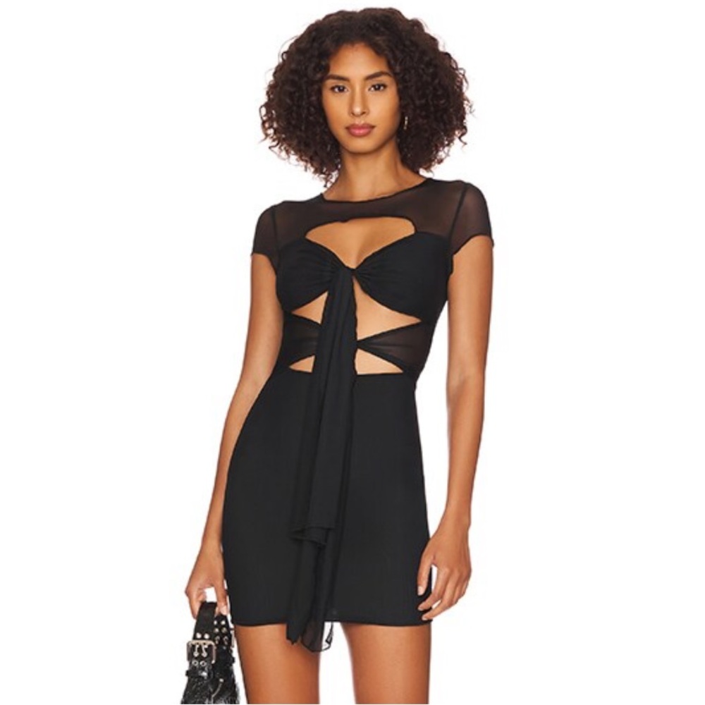 Kinsley Tie Front Dress in Black
superdown